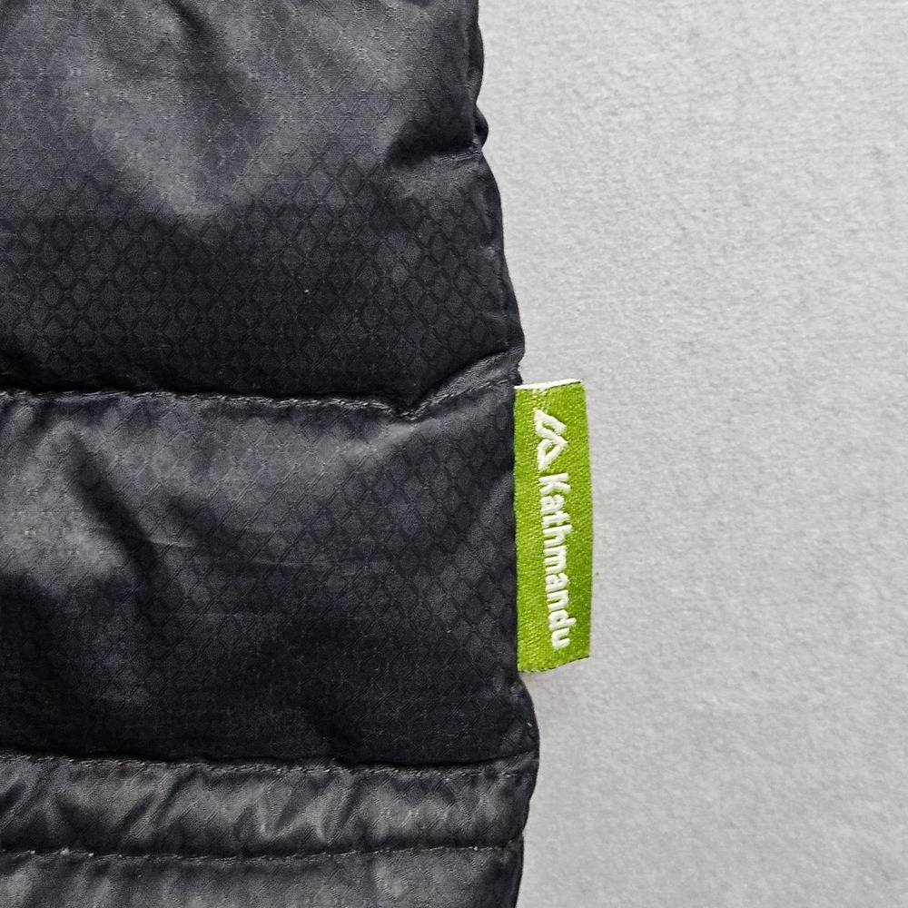 Kathmandu Vest Mens Medium Black Duckdown 500 Fill Full Zip Puffer Pockets - Picture 6 of 13